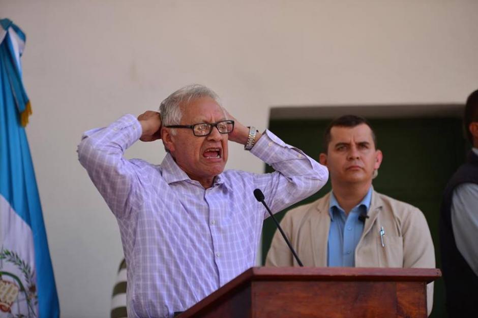 El presidente Alejandro Maldonado defendi&oacute; los salarios diferenciados en un discurso donde se mostr&oacute; bastante molesto. &nbsp;(Foto: &nbsp;Jes&uacute;s Alfonso/Soy502)