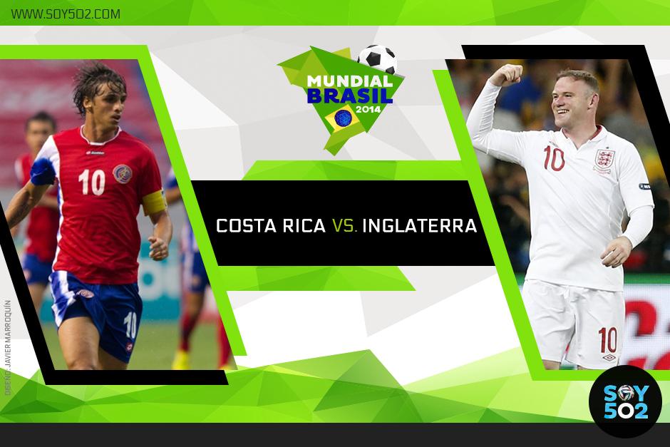 Costa Rica, ya clasificada, se mide a una eliminada Inglaterra. (Dise&ntilde;o: Soy502)