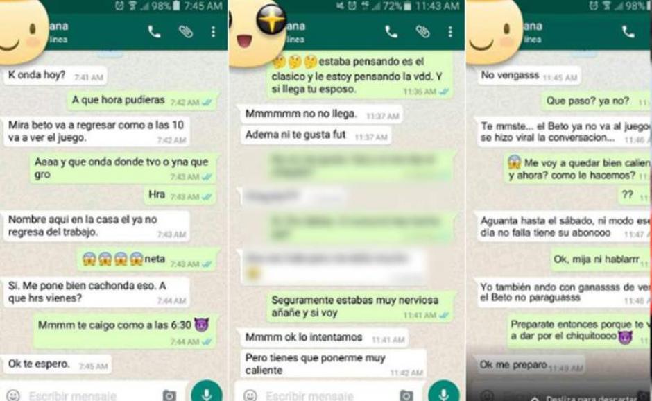 Las supuestas conversaciones de una mujer infiel se hicieron virales en redes sociales. (Im&aacute;genes: diez.hn)
