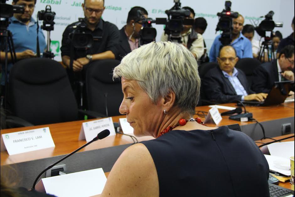 Susanne Martson representante de TCQ durante una citaci&oacute;n. (Foto: Archivo/Soy502)