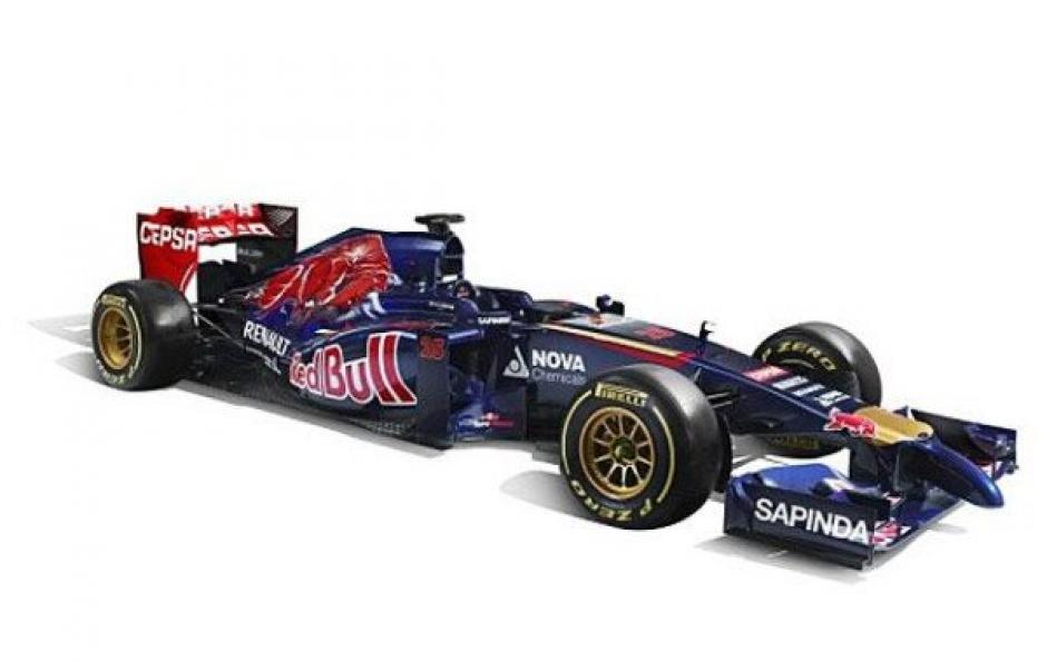 El nuevo modelo de monoplaza de Toro Rosso, para la temporada 2014. (AFP)