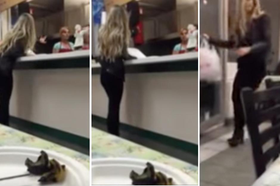 Una mujer insulta a los empleados de un restaurante por no hablar a la perfecci&oacute;n el idioma ingl&eacute;s. (Imagen: Youtube)