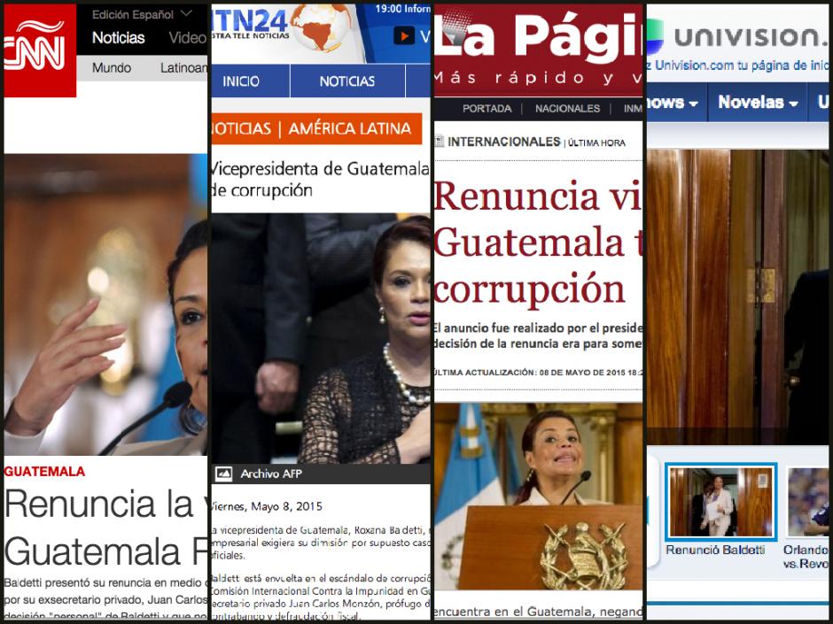 La comunidad internacional replicó la noticia de la renuncia de la vicepresidenta. (Foto: Soy502)