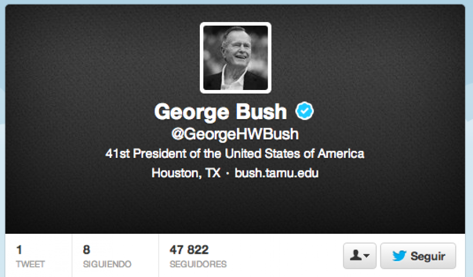 George Bush padre se un&iacute;o a la red social Twitter.