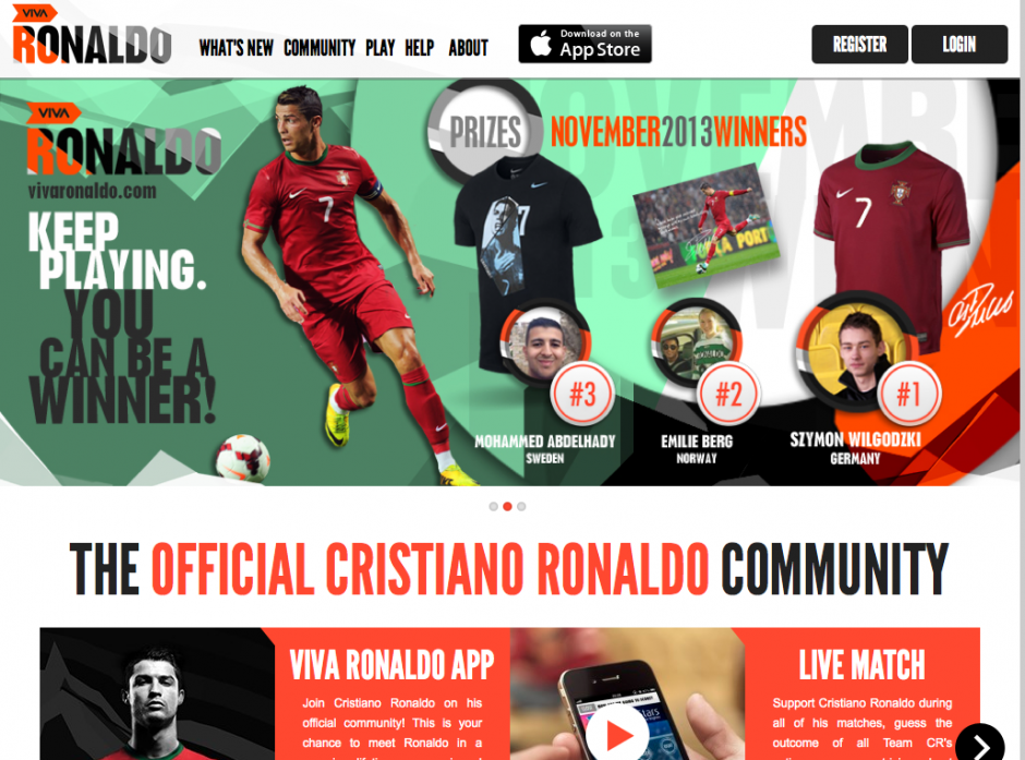 Cristiano Ronaldo present&oacute; su nueva red social, Viva Ronaldo. (Soy502)
