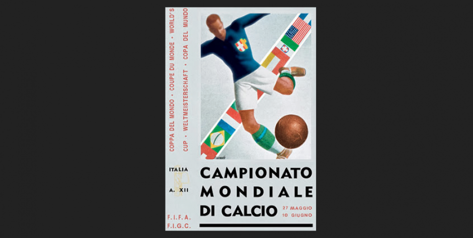 Este afiche del segundo Mundial, tiene un marcado estilo de la escuela Bauhaus. (Foto: Google)