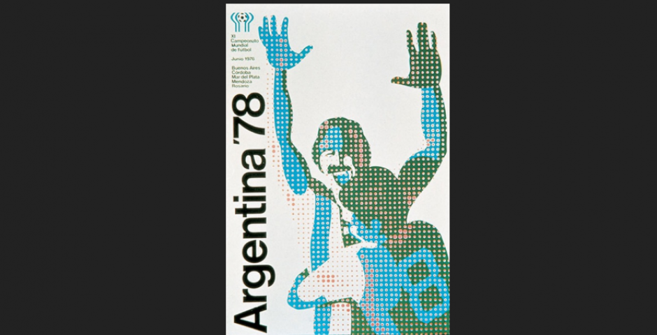 Este fue el primer afiche de la historia mundialista que no incluy&oacute; un bal&oacute;n en su dise&ntilde;o.
