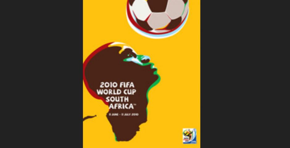 Este fue el afiche elegido finalmente entre tres opciones para el Mundial de Sud&aacute;frica 2010.