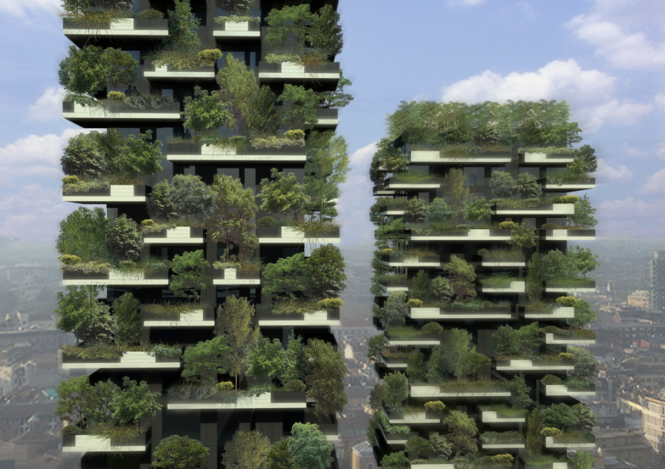 Torres de apartamentos recubiertas con el m&aacute;ximo volumen de vegetaci&oacute;n para ayudar a compensar la contaminaci&oacute;n, dise&ntilde;adas por Stephano Boeri Studio, Mil&aacute;n. (Foto: EFE)