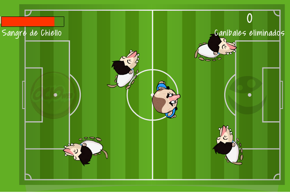 "Canibal" es uno de los dos videojuegos inspirados en la mordida de Su&aacute;rez a Chellini. (Imagen tomada del videojuego)