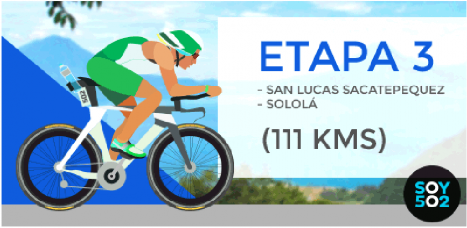 Cobertura de la etapa 3 de la Vuelta Cicl&iacute;stica a Guatemala.