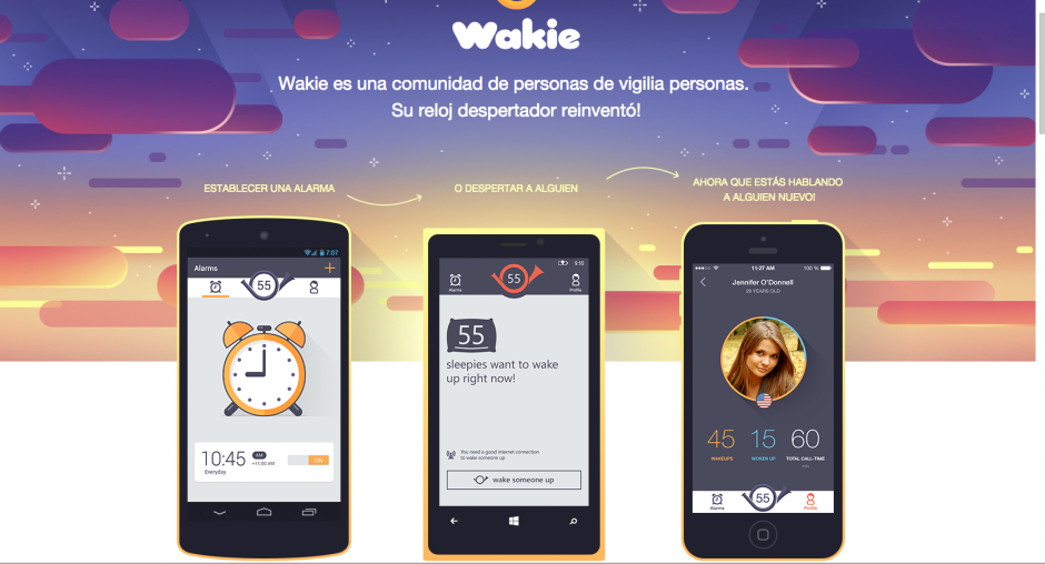 Wakie es una comunidad que te ayuda a levantarte en las ma&ntilde;anas.&nbsp;