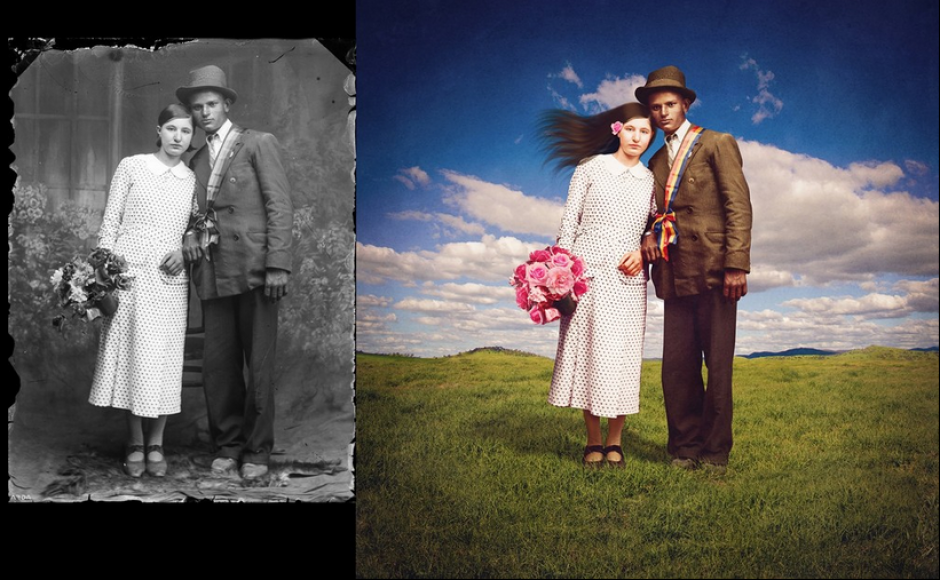 La serie de fotograf&iacute;as antiguas fueron digitalizadas y luego por medio del post procesamiento cobraron nueva vida. Esta foto se titula Fresh de la serie Dancing with Costica. (Foto: Jane Long)