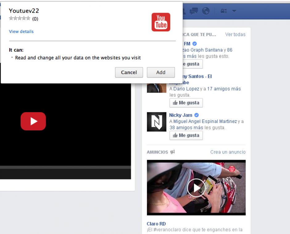 Una de las páginas que abre el virus al momento de revisar el mensaje enviado por "inbox" por un amigo.&nbsp;(Foto: Facebook)
