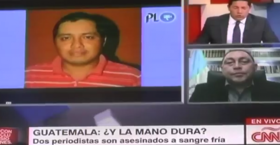 El ministro fue abordado por el periodista Fernando del Rinc&oacute;n, en CNN. &nbsp;(Foto: Soy502)