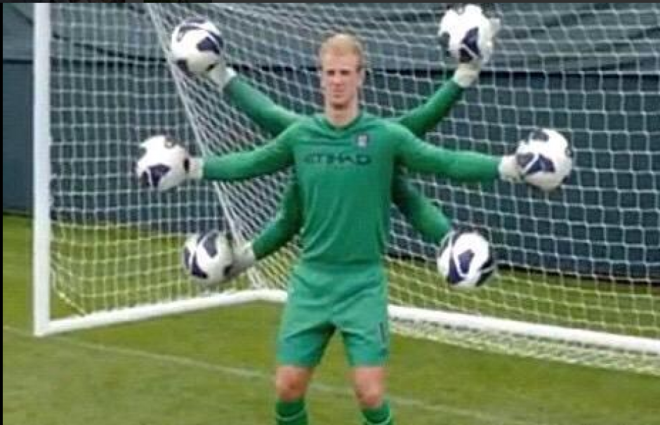 El arquero del Manchester City tap&oacute; en m&aacute;s de cinco ocasiones los goles del Barcelona. (Foto: Internet)