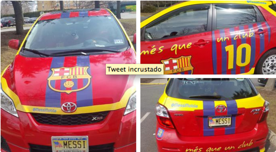 El "Messim&oacute;vil", soprendi&oacute; en la concentraci&oacute;n de la selecci&oacute;n Argentina en Nueva Jersey.