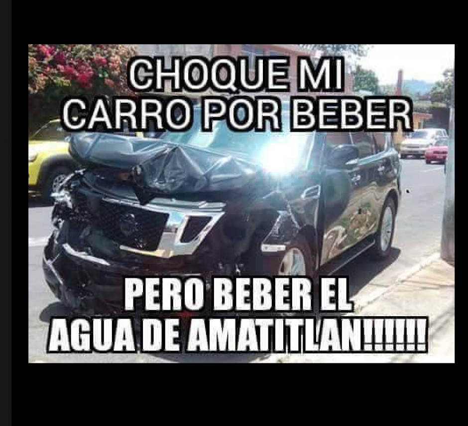 En uno de los "memes" se hac&iacute;a menci&oacute;n al agua del Lago de Amatitl&aacute;n, el que tambi&eacute;n ha generado pol&eacute;mica. &nbsp;(Foto: Twitter)&nbsp;