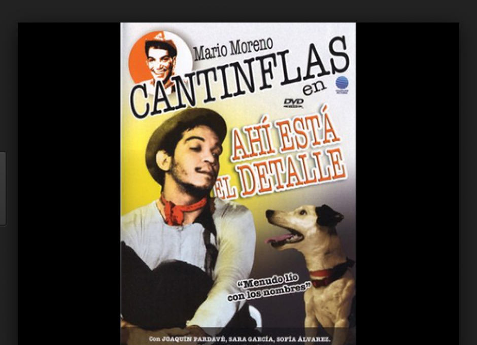 "Ah&iacute; est&aacute; el detalle" es uno de los primeros films de Cantinflas, incluso donde ocupa el papel protag&oacute;nico. Esta pel&iacute;cula marc&oacute; la pauta y el estilo de la comedia de Mario Moreno en posteriores cintas. | Fuente: Privada | Grovas-Oro Films.