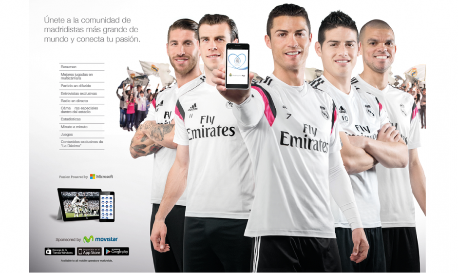 El Real Madrid estrena una aplicaci&oacute;n con la que se acercar&aacute; m&aacute;s a sus seguidores a trav&eacute;s de sus m&oacute;viles. (Captura de Pantalla)