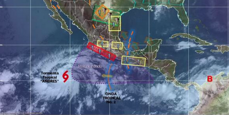 La primera tormenta en el Pac&iacute;fico se convertir&aacute; en hurac&aacute;n fase1 en las pr&oacute;ximas horas. (Foto: Google)&nbsp;