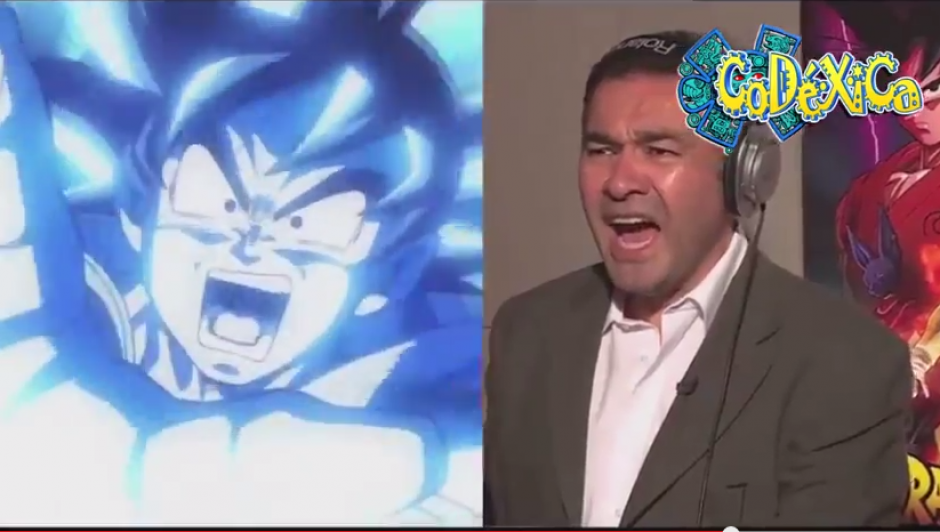 Las voces que dan vida a los personajes de "Dragon Ball Z: la Resurrecci&oacute;n de Freezer", captados en plena acci&oacute;n durante el doblaje.
