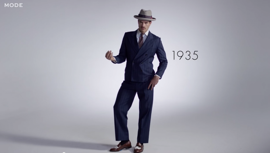 As&iacute; ha evolucionado la moda masculina en los &uacute;ltimos 100 a&ntilde;os. (Imagen: YouTube)
