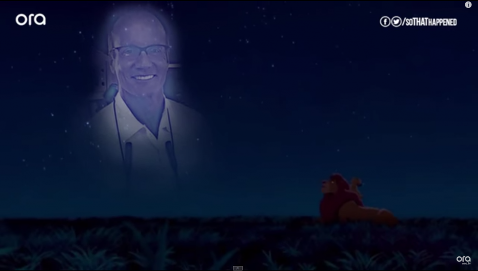 Imagen del tr&aacute;iler en que Cecil, el Le&oacute;n, le da indicaciones a Simba sobre el dentista cazador. (Foto: YouTube)