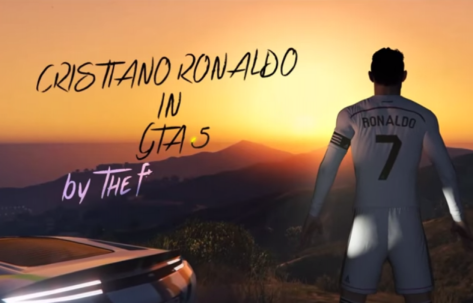 Cristiano Ronaldo fue agregado por uno de sus seguidores al juego GTA V. (Imagen: YouTube)