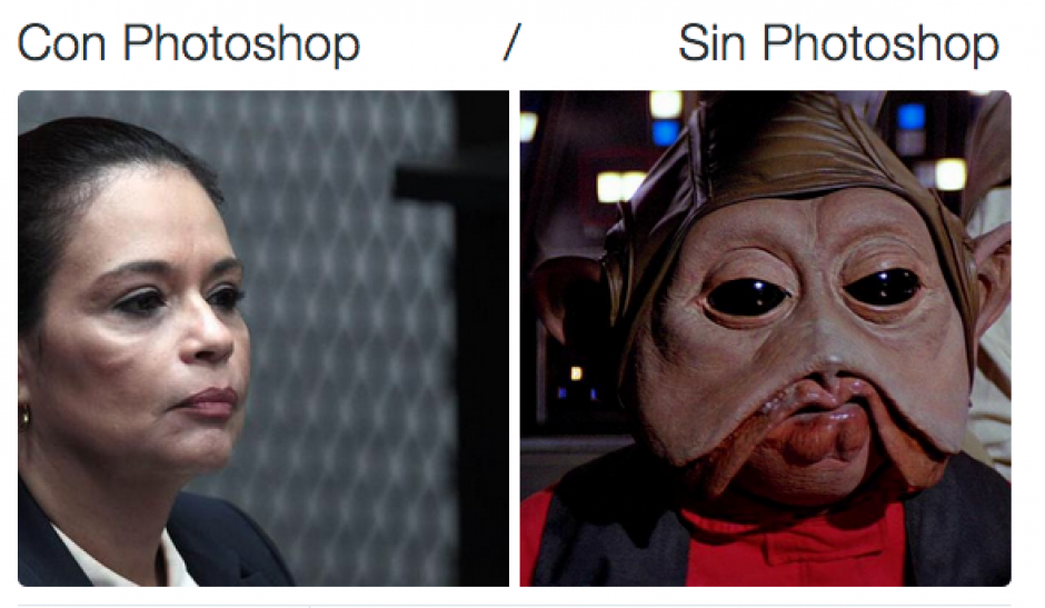 Los "memes" no faltaron en las redes sociales durante la reaparici&oacute;n de Baldetti en la audiencia de primera declaraci&oacute;n. &nbsp;(Foto: Twitter)