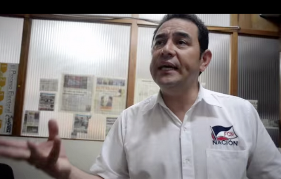 Jimmy Morales fue acusado de varios delitos pero él responde que se trata de campaña negra. (foto: Archivo/Soy502)