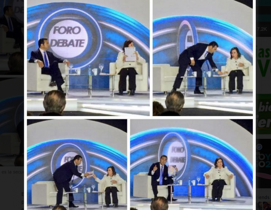 Esta es la secuencia del arrebato de Jimmy Morales con Sandra Torres. (Foto: Archivo)