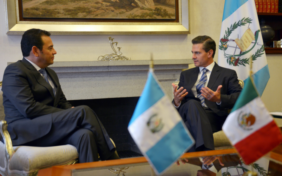 El presidente de M&eacute;xico, Enrique Pe&ntilde;a Nieto recibi&oacute; este viernes al presidente electo de Guatemala, Jimmy Morales. (Foto: Presidencia de M&eacute;xico)