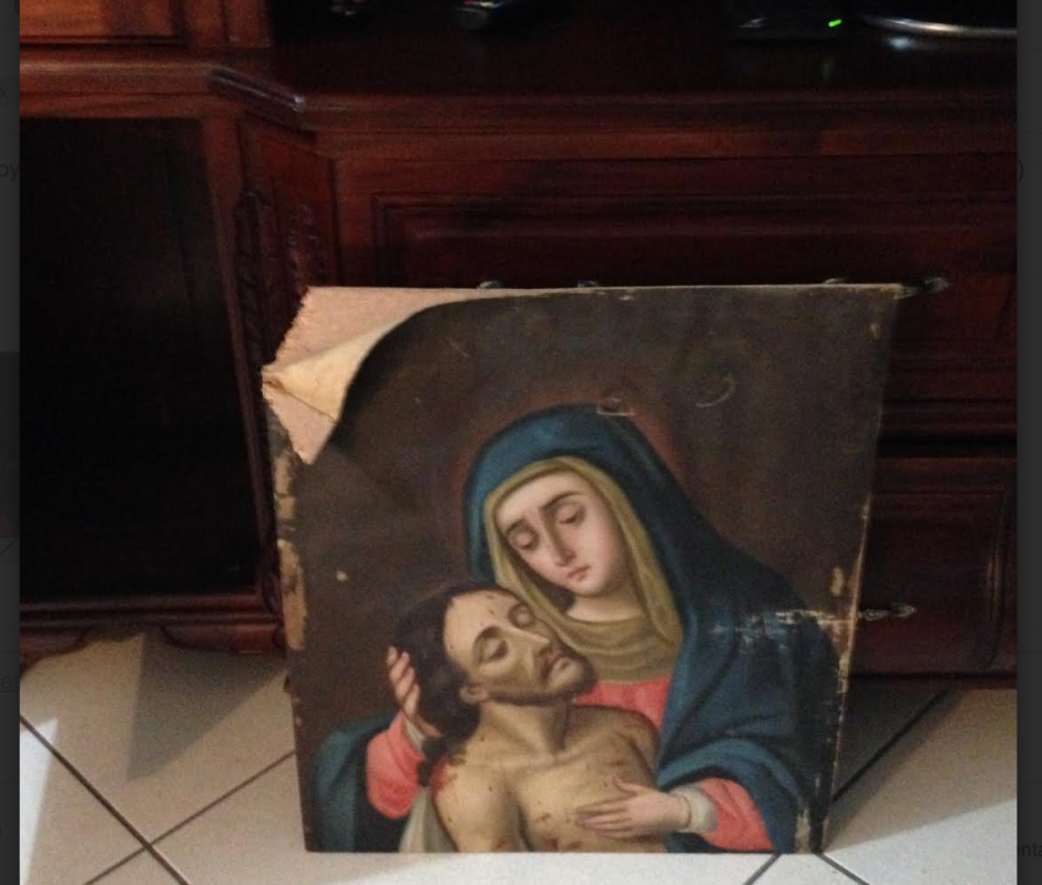 Las obras de arte fueron encontradas por la PNC en un allanamiento en ciudad San Cristobal, Mixco. (Foto: PNC)&nbsp;