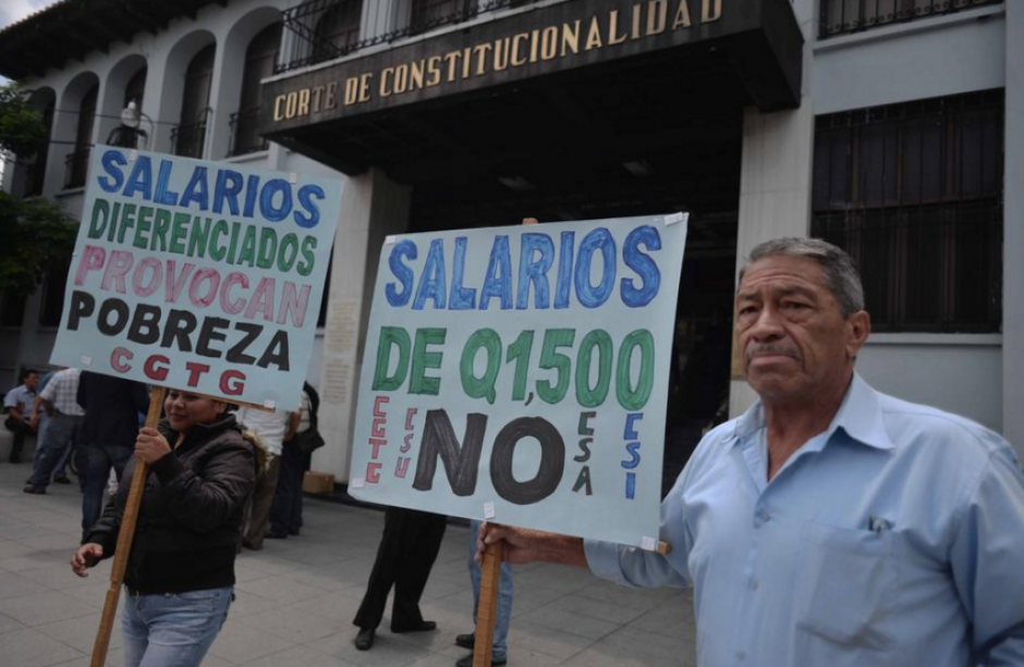 El salario mínimo diferenciado fue criticado por diversos sectores, está vez también por ONU. (Foto: Archivo/Soy502)