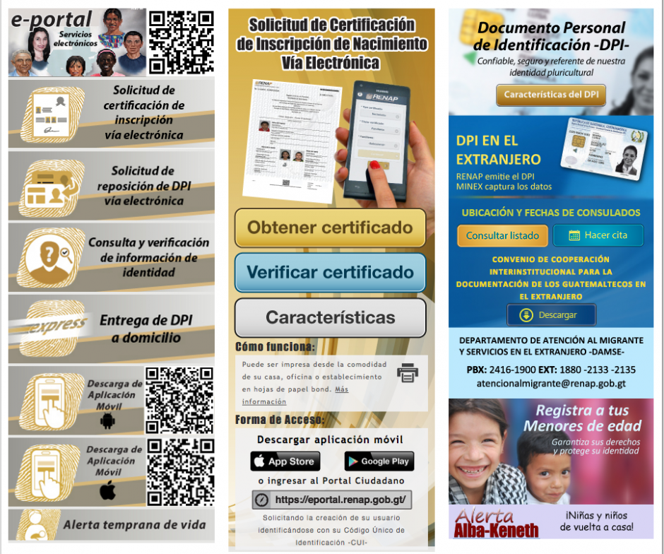 El Renap habilitó el servicio de Certificaciones de Nacimiento vía electrónica con el que los guatemaltecos podrán evitar realizar largas filas. (Foto: Captura de Imagen)