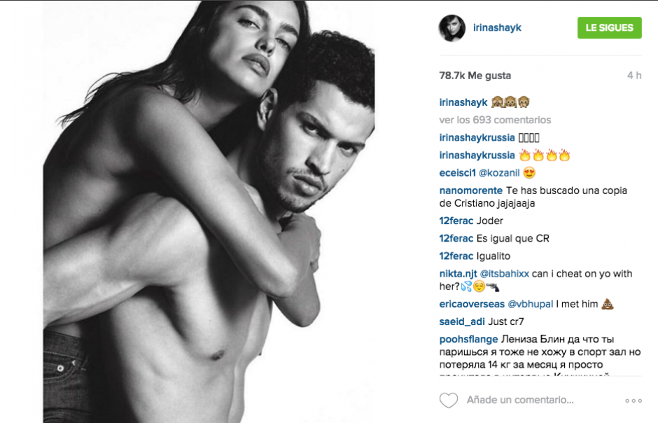 La modelo rusa aparece junto a Ricardo&nbsp;Tisci en las sensuales fotograf&iacute;as. (Foto: Instagram Irina Shayk)