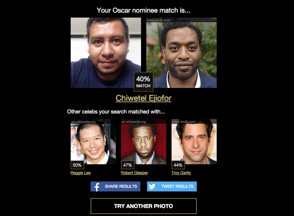 La plataforma te permite encontrar el parecido con un famoso y el porcentaje de similitud entre cada uno de ellos.&nbsp;