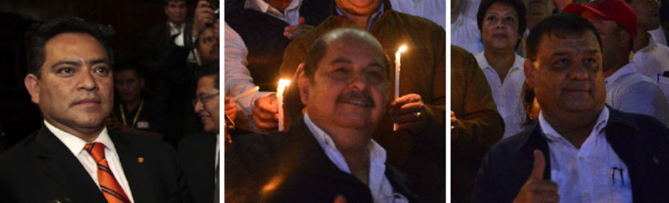 Edgar Cristiani, Alfredo Rabbé y Carlos Herrera son los tres ex diputados que fueron arraigos. (Foto: Soy502)&nbsp;