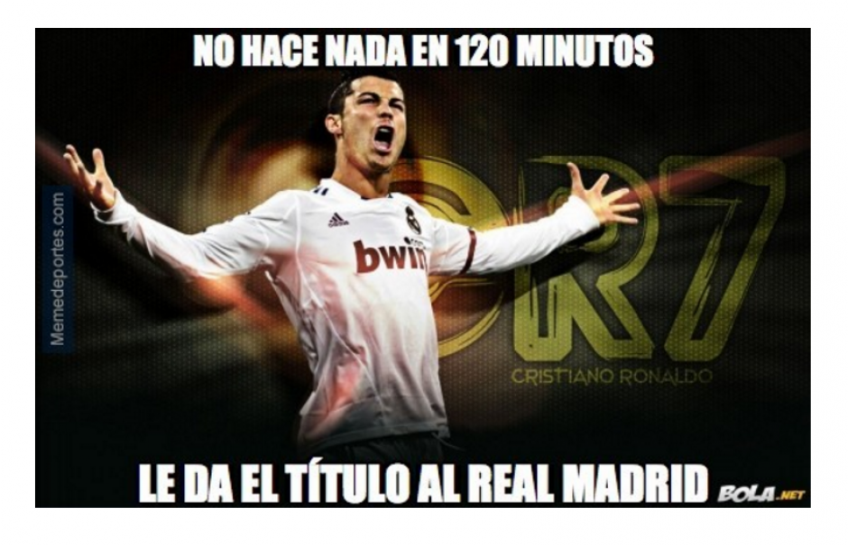 Los memes se divirtieron con la actuaci&oacute;n de Cristiano Ronaldo. (Foto: MemeDeportes) 