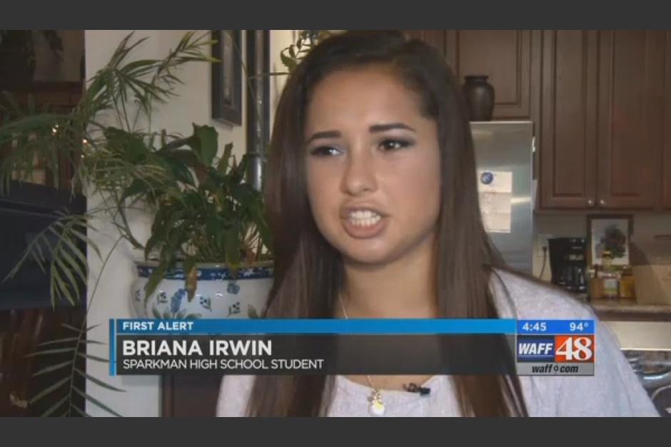 Briana dijo sentirse frustrada porque haya chicas de su edad que no tienen las mismas oportunidades. (Captura de wtvm.com)