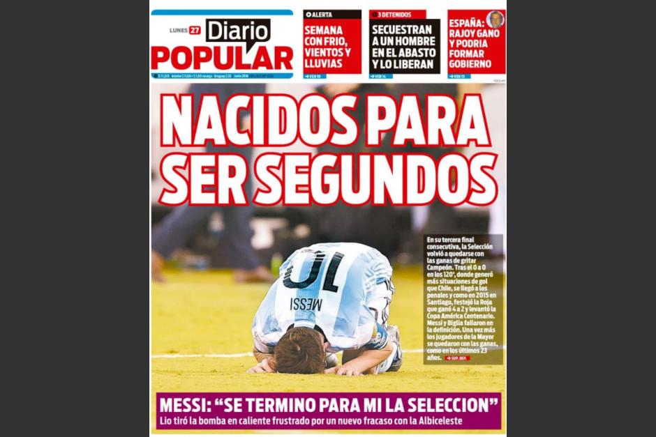 "Nacidos para ser segundos", Diario Popular
