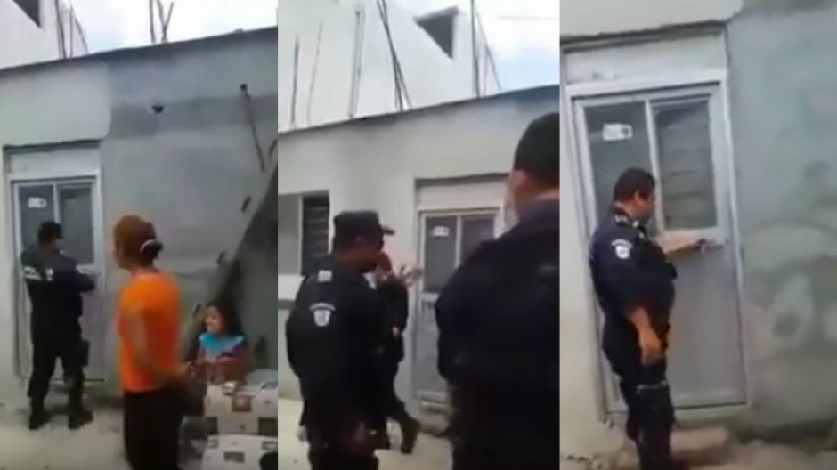 El polic&iacute;a intent&oacute; ayudar a una mujer pero hizo el rid&iacute;culo. (Foto: Captura/YouTube)