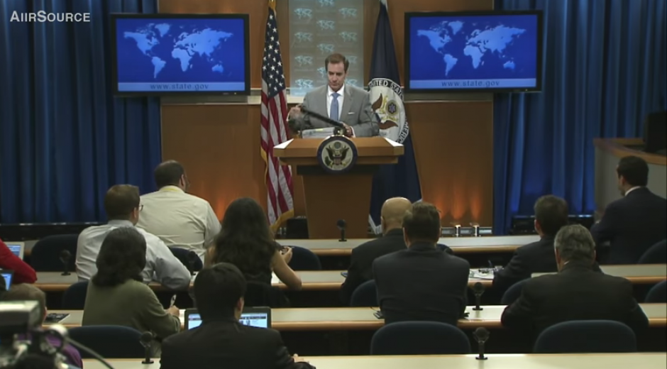 El portavoz del Departamento de Estado de Estados Unidos  brind&oacute; una conferencia en la que hablar&iacute;a sobre las nuevas estrategias para combatir al Estado Isl&aacute;mico. (Captura Youtube)