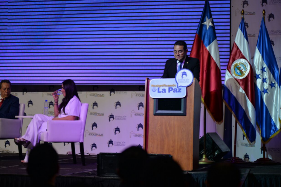 El presidente Jimmy Morales particip&oacute; de la inauguraci&oacute;n del Foro Esquipulas. (Foto: Wilder L&oacute;pez/Soy502)