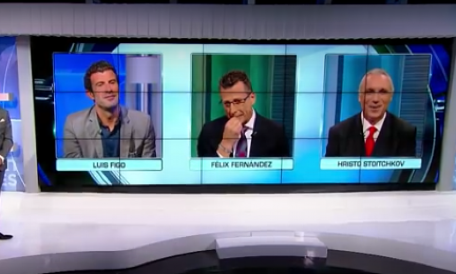 Los periodistas de Univisi&oacute;n reunieron en un programa a Figo y Stoichkov. (Foto: Captura de YouTube)