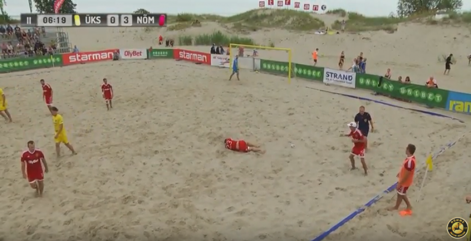 El jugador Kevin Sooaluste celebr&oacute; a lo Pokemon Go (Captura de pantalla)