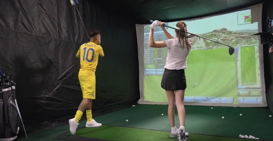 A Neymar no le fue demasiado bien jugando golf. (Captura de Pantalla)