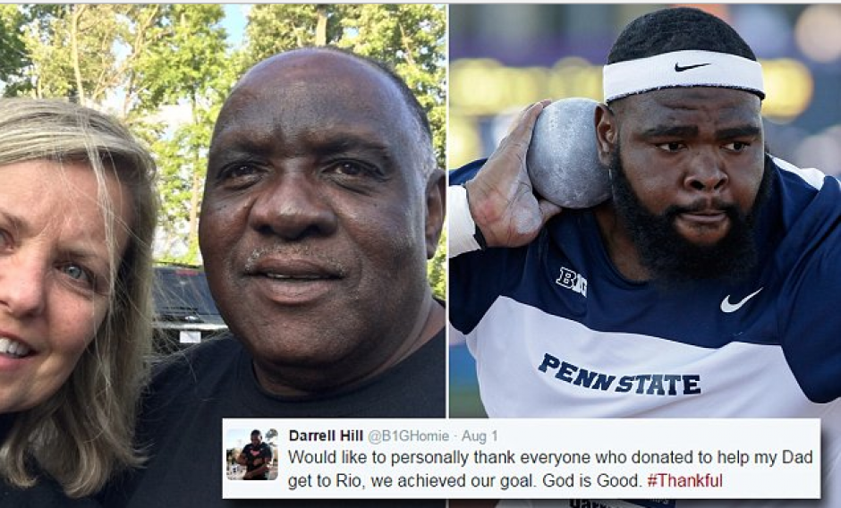 Lizz Willock, Ellis Hill y su hijo, Darrell Hill (Foto: Daily Mail)