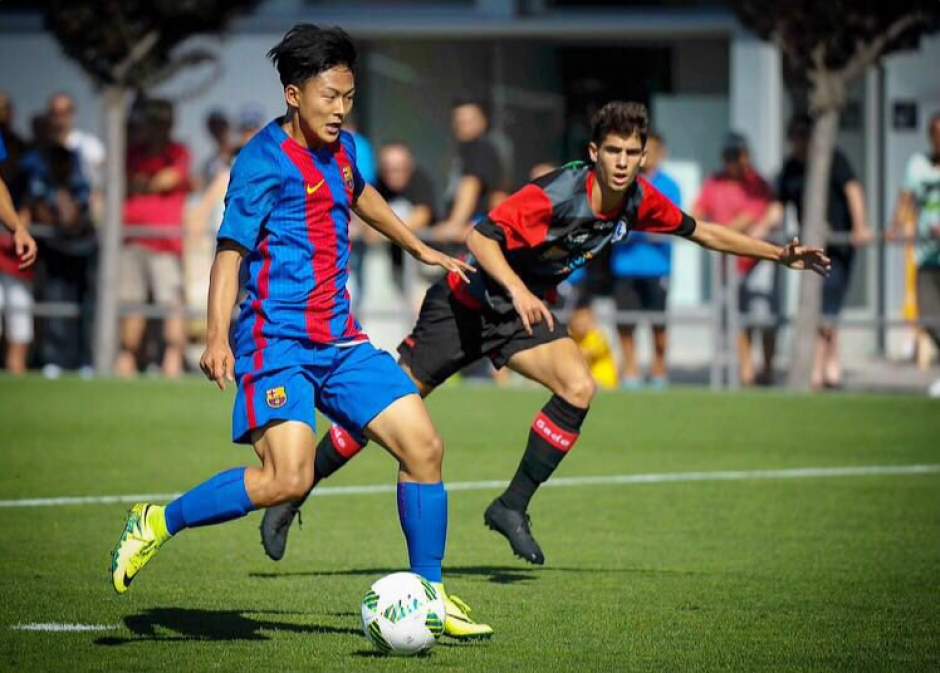 Seung Woo Lee, durante un partido de pretemporada (Foto: Twitter/Seung Woo Lee)